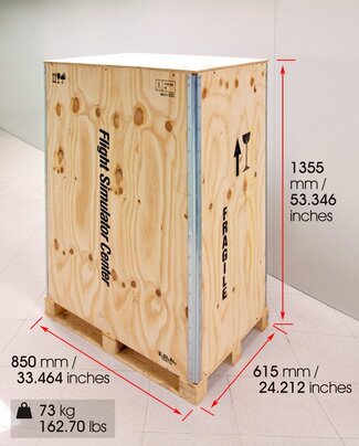 FSC B737 FO REPLICA SEAT CRATE DIMENSIONS